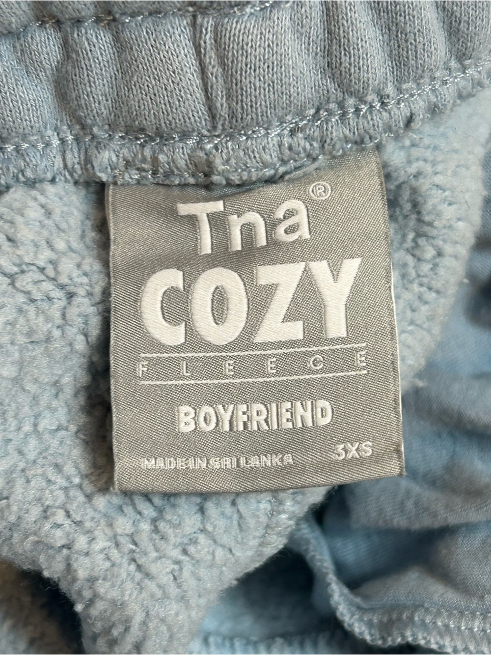 Aritzia Tna Women's Cozy Fleece Mega Jogger Light Chambray Blue Sweatpants - Picture 7 of 8